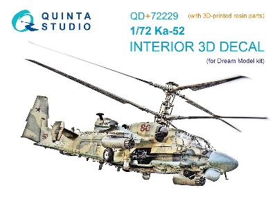 Kamov Ka-52 - 3d-printed & Coloured Interior On Decal Paper With 3d-printed Resin Parts (For Dream Model Kits) - image 2