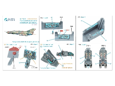 Mig-21 Bis Early - 3d-printed & Coloured Interior With 3d-printed Resin Parts (For Eduard Kits) - image 11