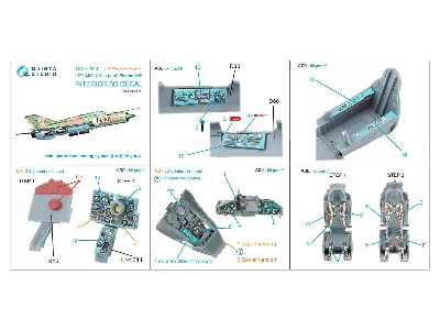Mig-21 Bis Late - 3d-printed & Coloured Interior With 3d-printed Resin Parts (For Eduard Kits) - image 10