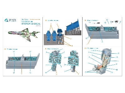 Mig-21 Um - 3d-printed & Coloured Interior With 3d-printed Resin Parts (For Kovozavody Prostejov Kits) - image 10