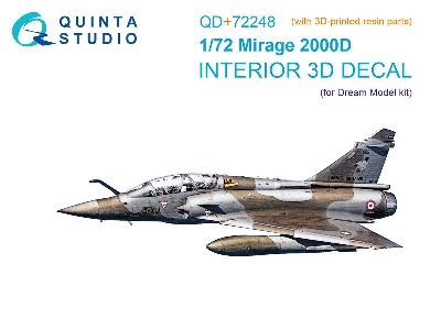 Dassault Mirage 2000 D - 3d-printed & Coloured Interior With 3d-printed Resin Parts (For Dream Model Kits) - image 1
