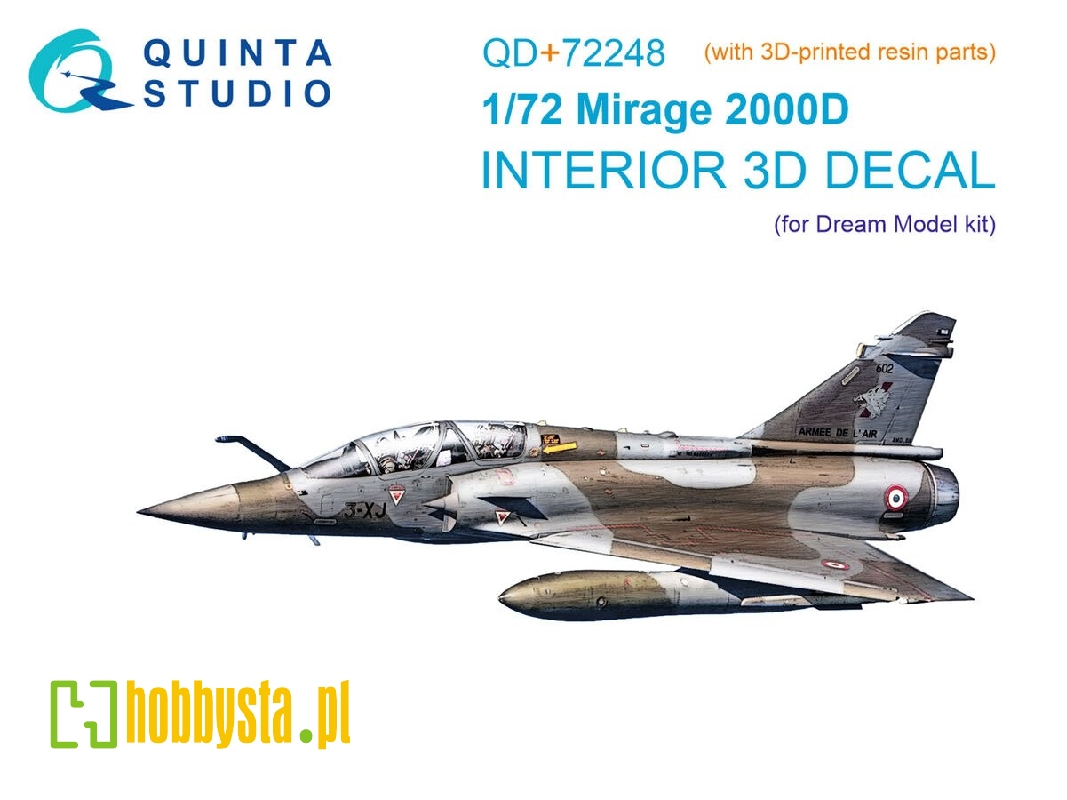 Dassault Mirage 2000 D - 3d-printed & Coloured Interior With 3d-printed Resin Parts (For Dream Model Kits) - image 1