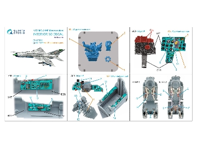 Mig-21 Mf (Moscov Plant) - 3d-printed & Coloured Interior With 3d-printed Resin Parts (For Eduard Kits) - image 10