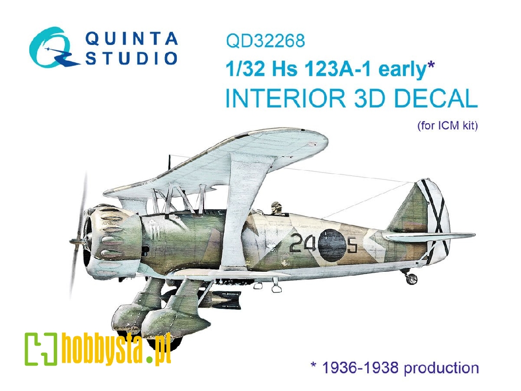 Henschel Hs 123 A-1 Early - 3d-printed & Coloured Interior (For Icm Kits) - image 1