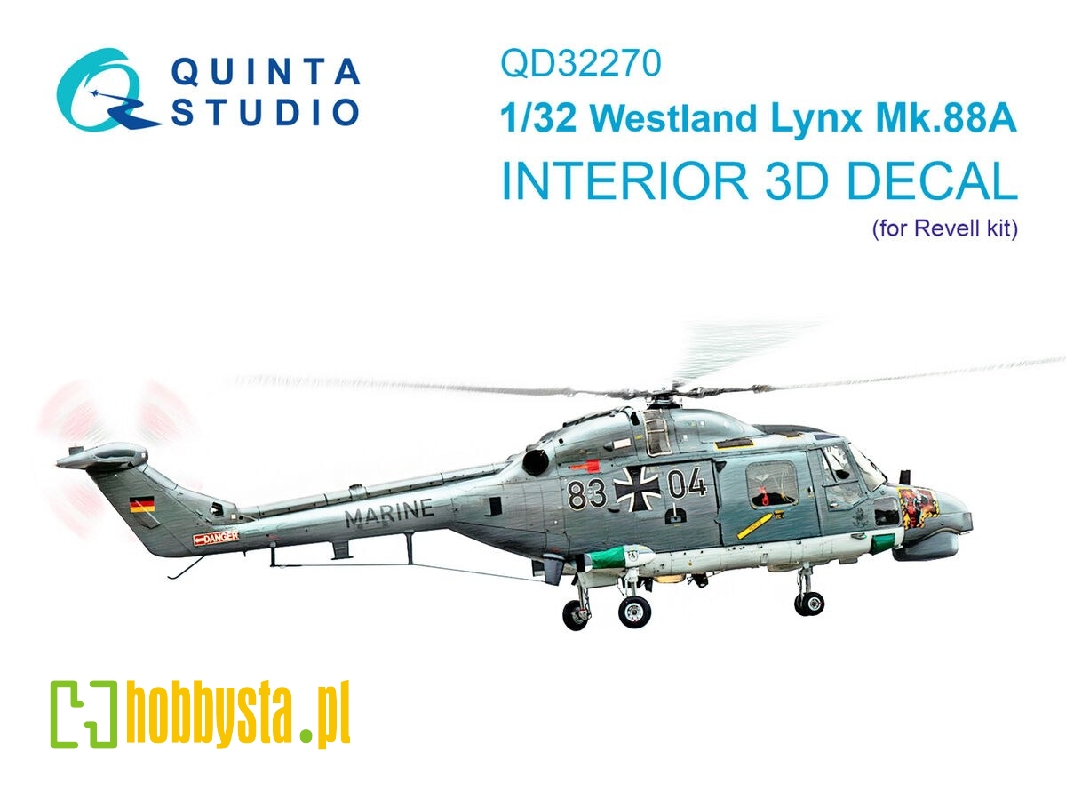 Westland Lynx Mk.88a - 3d-printed & Coloured Interior (For Revell Kits) - image 1