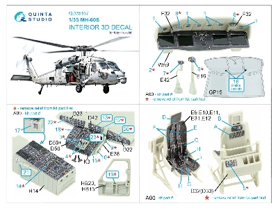 Sikorsky МН-60 S Knighthawk - 3d-printed & Coloured Interior (For Kitty Hawk Kits) - image 3