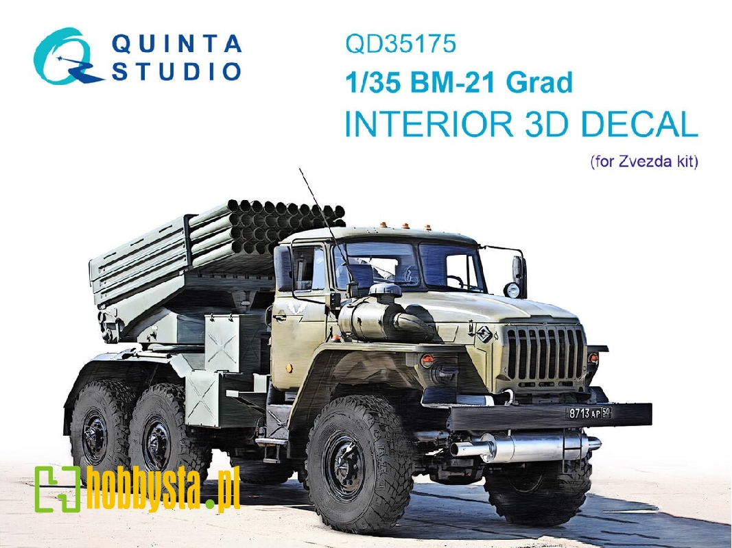 Bm-21 Grad - 3d-printed & Coloured Interior (For Zvezda Kits) - image 1
