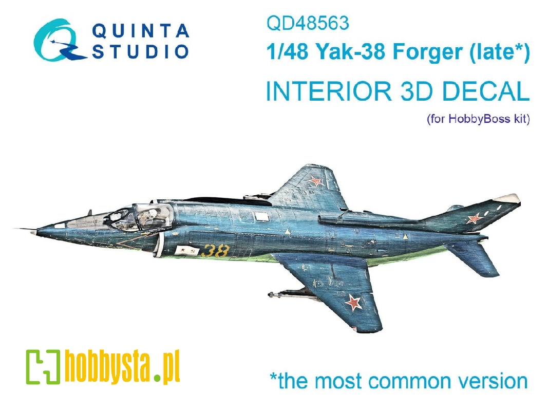 Yakovlev Yak-38 - 3d-printed & Coloured Interior (For Hobby Boss Kits) - image 1