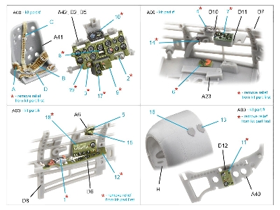 A6m5 Zero Mitsubishi Prod. - 3d-printed & Coloured Interior On Decal Paper (For Fine Molds Kits) - image 12