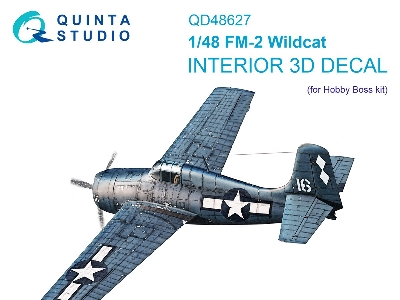 Fm-2 Wildcat - 3d-printed & Coloured Interior On Decal Paper (For Hobby Boss Kits) - image 2