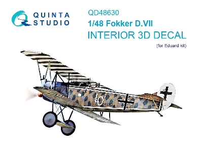 Fokker D.Vii - 3d-printed & Coloured Interior (For Eduard Kits) - image 1