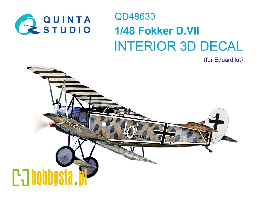 Fokker D.Vii - 3d-printed & Coloured Interior (For Eduard Kits) - image 1