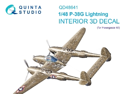 Lockheed P-38 G Lightning - 3d-printed & Coloured Interior (For Hasegawa Kits) - image 1