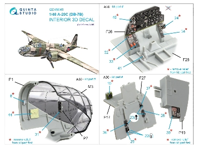 Douglas A-20 C Havoc (Db-7b) - 3d-printed & Coloured Interior (For Hkm Kits) - image 12