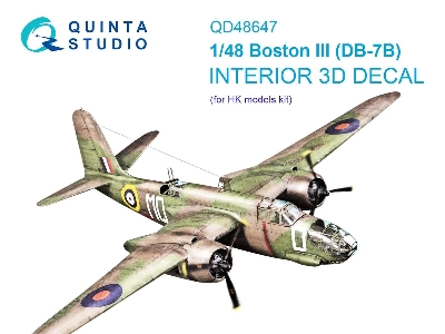 Douglas Boston Iii (Db-7b) - 3d-printed & Coloured Interior (For Hkm Kits) - image 1