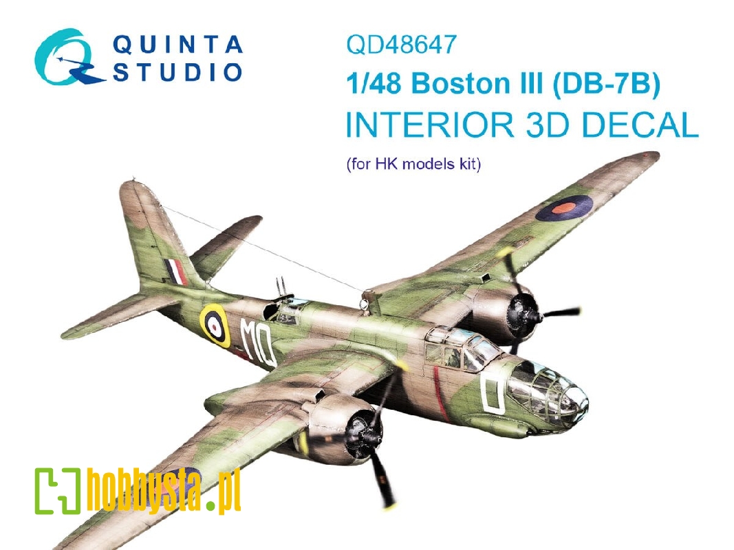 Douglas Boston Iii (Db-7b) - 3d-printed & Coloured Interior (For Hkm Kits) - image 1