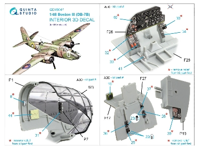 Douglas Boston Iii (Db-7b) - 3d-printed & Coloured Interior (For Hkm Kits) - image 12