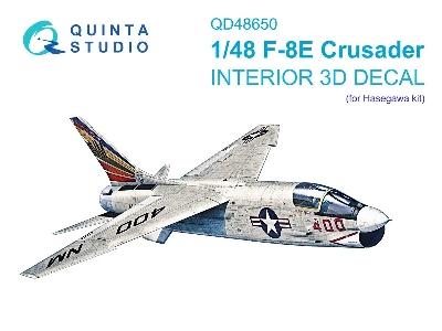 Vought F-8 E Crusader - 3d-printed & Coloured Interior (For Hasegawa And Hobby 2000 Kits) - image 1