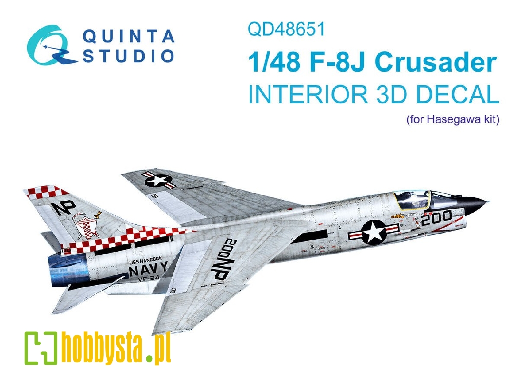 Vought F-8 J Crusader - 3d-printed & Coloured Interior (For Hasegawa And Hobby 2000 Kits) - image 1