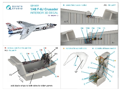 Vought F-8 J Crusader - 3d-printed & Coloured Interior (For Hasegawa And Hobby 2000 Kits) - image 9