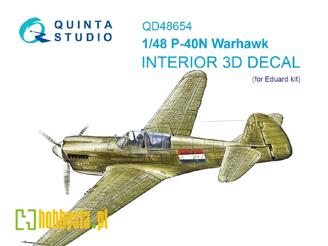 Curtiss P-40 N Warhawk - 3d-printed & Coloured Interior (For Eduard Kits) - image 1