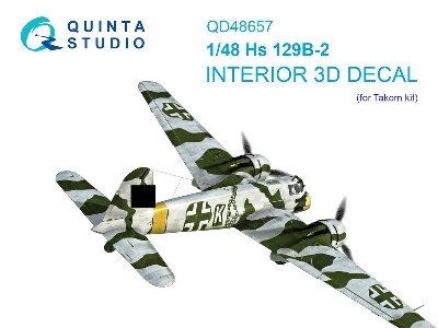 Henschel Hs-129 B-2 - 3d-printed & Coloured Interior (For Takom Kits) - image 1
