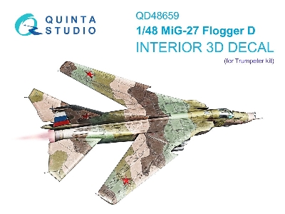 Mig-27 Flogger-d - 3d-printed & Coloured Interior (For Trumpeter Kits) - image 1