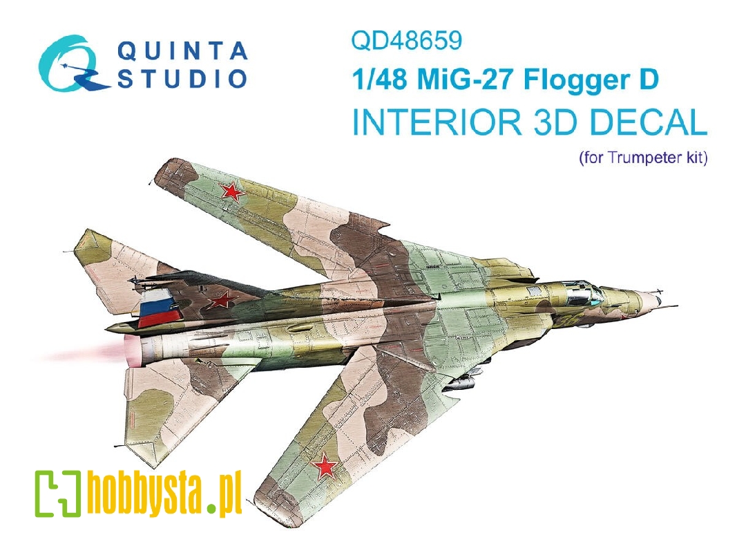 Mig-27 Flogger-d - 3d-printed & Coloured Interior (For Trumpeter Kits) - image 1