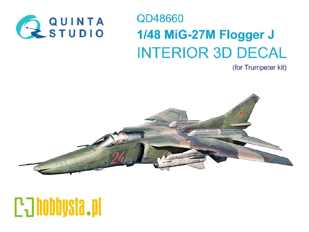 Mig-27 M Flogger-j - 3d-printed & Coloured Interior (For Trumpeter Kits) - image 1