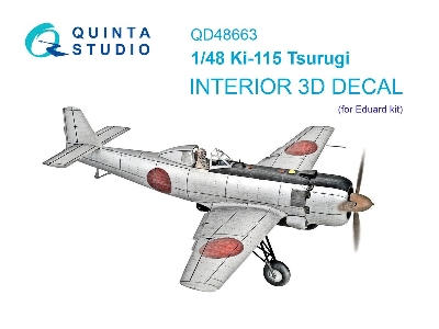 Nakajima Ki-115 Tsurugi - 3d-printed & Coloured Interior (For Eduard Kits) - image 1