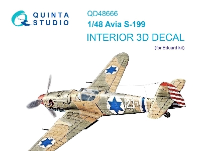Avia S-199 - 3d-printed & Coloured Interior (For Eduard Kits) - image 1