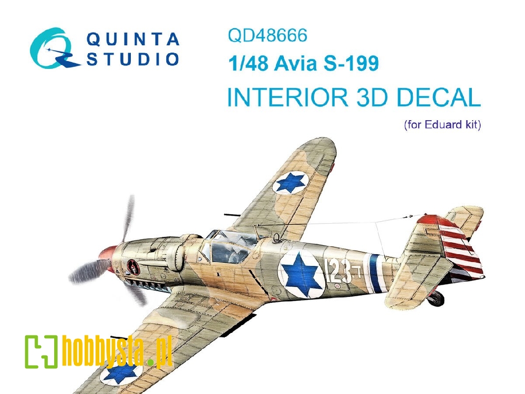 Avia S-199 - 3d-printed & Coloured Interior (For Eduard Kits) - image 1