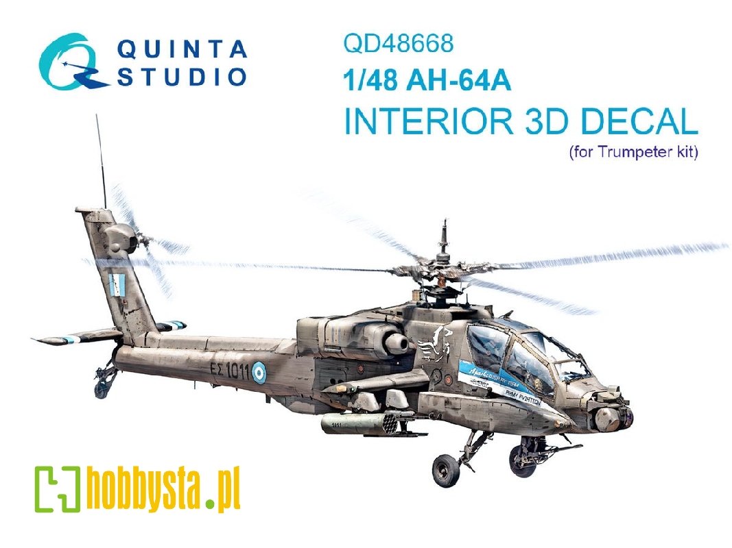 Ah-64 A Apache - 3d-printed & Coloured Interior (For Trumpeter Kits) - image 1