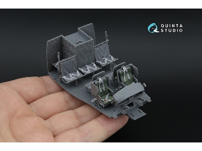 Bell Uh-1 D Early / H Early - 3d-printed & Coloured Interior (For Kitty Hawk Kits) - image 9