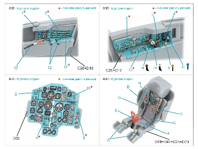 Mig-25 Rb / Rbt - 3d-printed & Coloured Interior On Decal Paper (For Icm Kits) - image 4