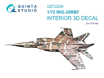 Mig-25 Rbf - 3d-printed & Coloured Interior On Decal Paper (For Icm Kits) - image 2
