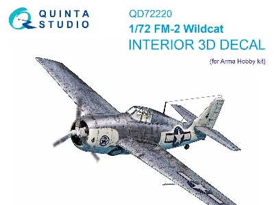 Fm-2 Wildcat - 3d-printed & Coloured Interior On Decal Paper (For Arma Hobby Kits) - image 2