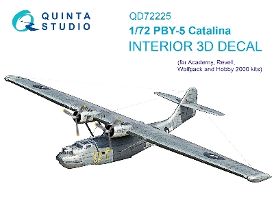 Pby-5 Catalina  - 3d-printed & Coloured Interior On Decal Paper (For Academy Kits) - image 2