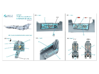 Mig-21 Bis Early - 3d-printed & Coloured Interior (For Eduard Kits) - image 11