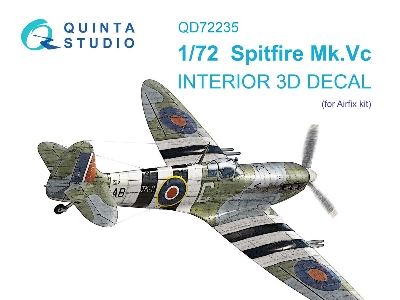 Supermarine Spitfire Mk.Vc - 3d-printed & Coloured Interior (For Airfix Kits) - image 1