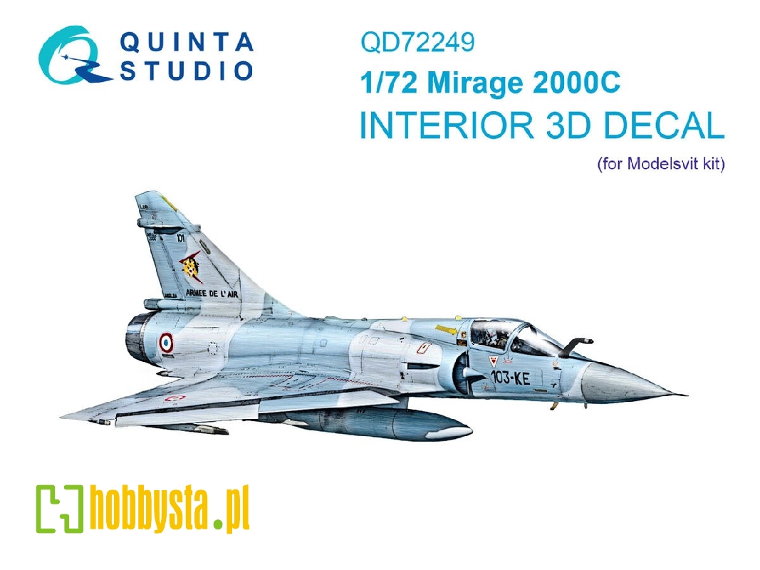 Dassault Mirage 2000 C - 3d-printed & Coloured Interior (For Modelsvit Kits) - image 1