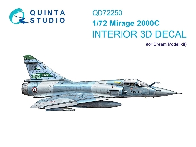 Dassault Mirage 2000 C - 3d-printed & Coloured Interior (For Dream Model Kits) - image 1