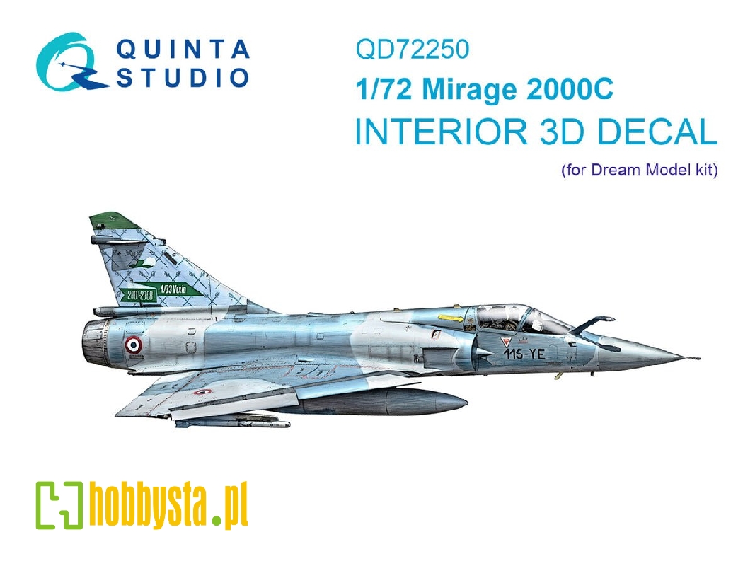 Dassault Mirage 2000 C - 3d-printed & Coloured Interior (For Dream Model Kits) - image 1