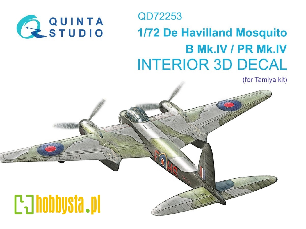 De Havilland Mosquito B Mk.Iv / Pr Mk.Iv - 3d-printed & Coloured Interior (For Tamiya Kits) - image 1