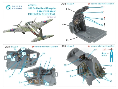 De Havilland Mosquito B Mk.Iv / Pr Mk.Iv - 3d-printed & Coloured Interior (For Tamiya Kits) - image 11