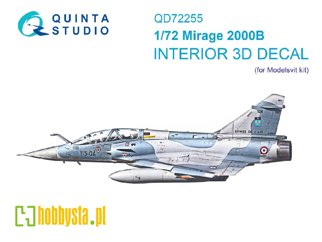 Dassault Mirage 2000 B - 3d-printed & Coloured Interior (For Modelsvit Kits) - image 1
