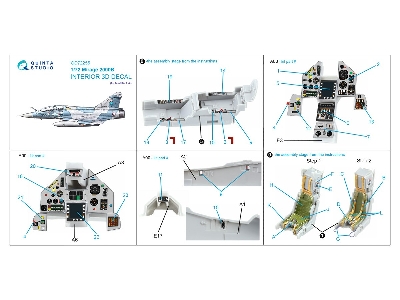 Dassault Mirage 2000 B - 3d-printed & Coloured Interior (For Modelsvit Kits) - image 11