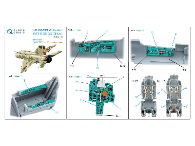 Mig-21 Mf (Gorkiy Plant) - 3d-printed & Coloured Interior (For Eduard Kits) - image 11