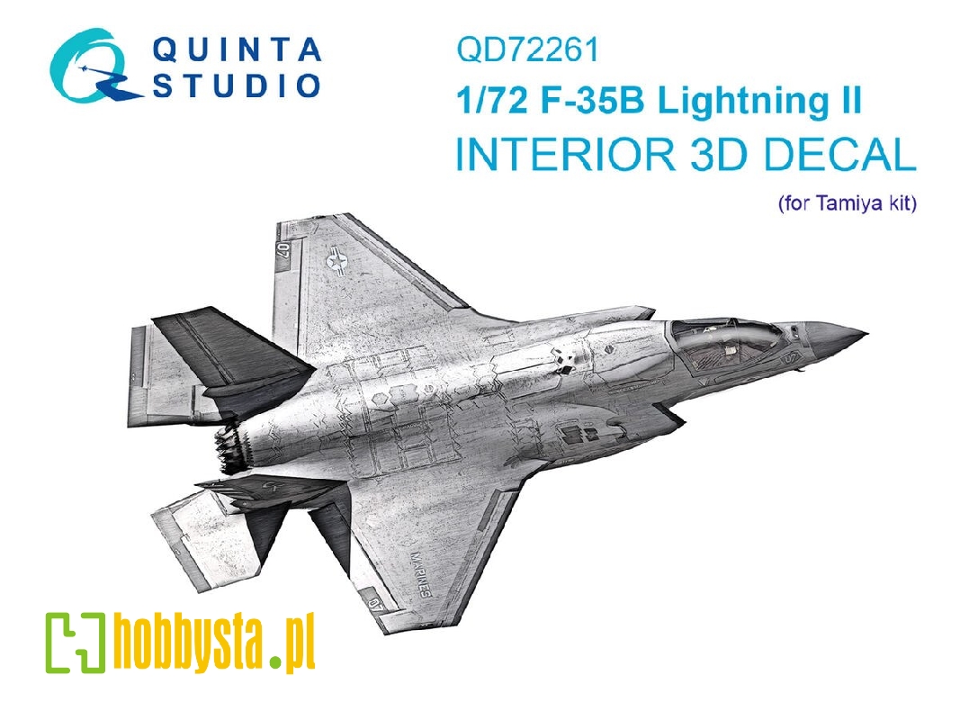 Lockheed Martin F-35 B Lightning Ii - 3d-printed & Coloured Interior (For Tamiya Kits) - image 1