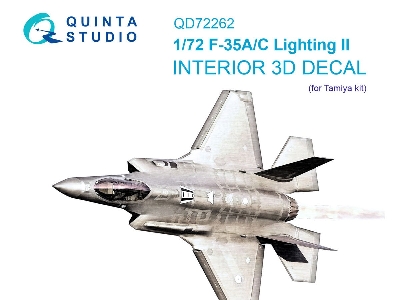 Lockheed Martin F-35 A/С Lightning Ii - 3d-printed & Coloured Interior (For Tamiya Kits) - image 1